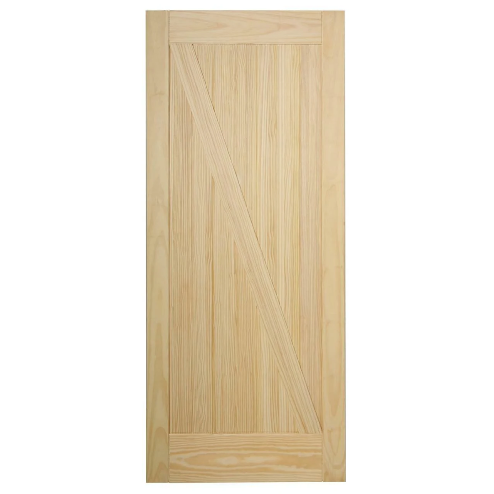 36" Z Panel Clear Pine Interior Barn Door